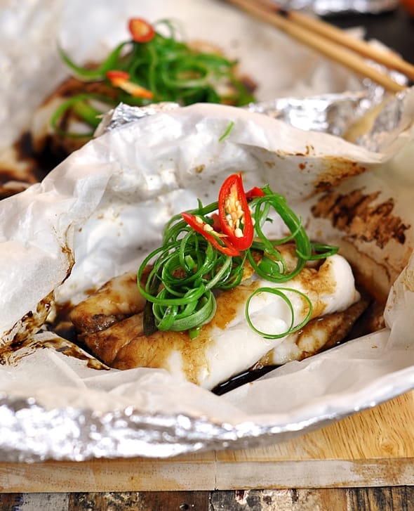 baked fish parcels