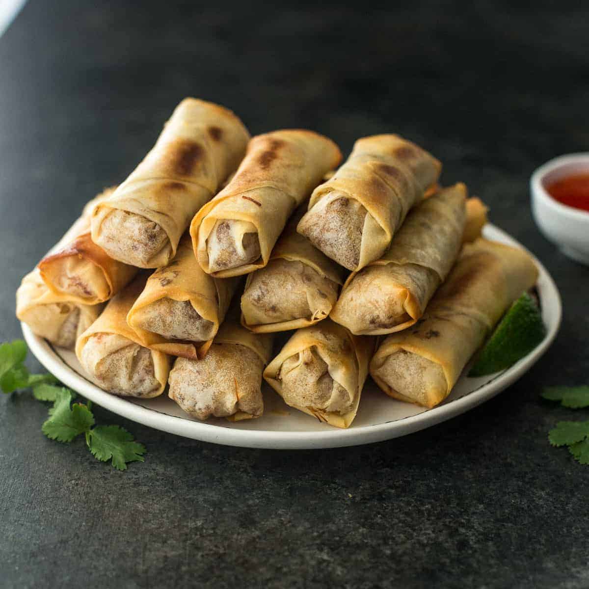 baked spring rolls