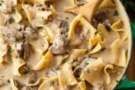 beef stroganoff in slow cooker