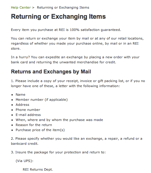 big w return policy