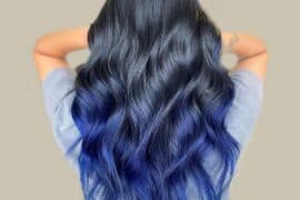 blue to black hair