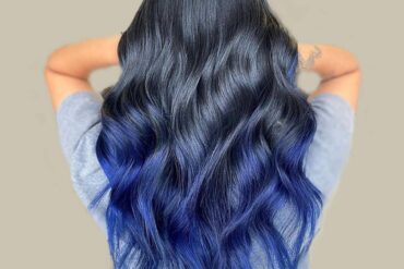 blue to black hair