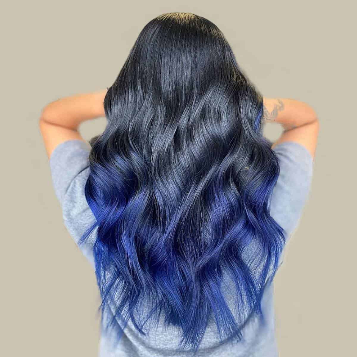 Discover the Mesmerizing Transformation of Blue to Black Hair