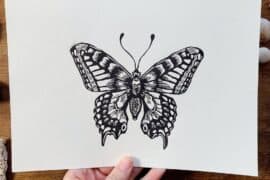 butterfly printmaking