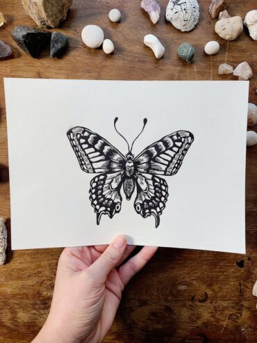 butterfly printmaking