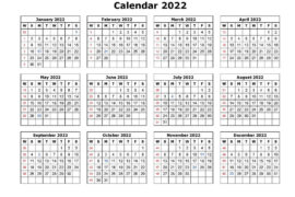 calendars 2022 australia