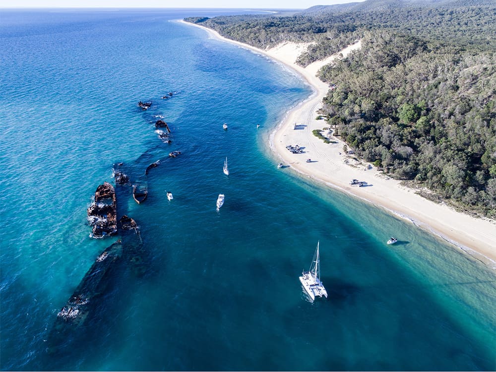 camping at moreton island