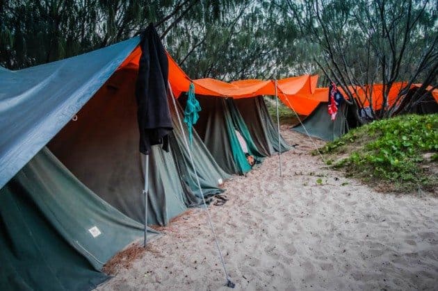 camping in fraser island