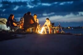 camping on the beach