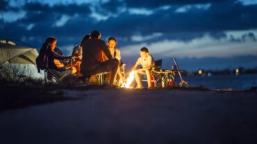 camping on the beach