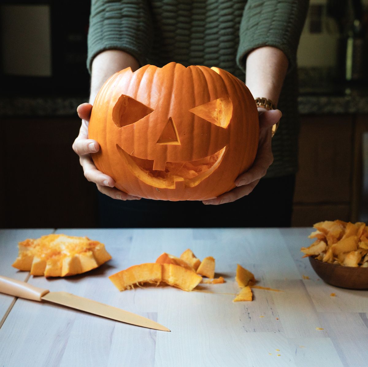 carving pumpkins