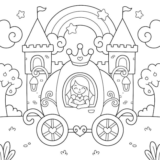 castle colouring in