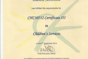 certificate 3 in childcare