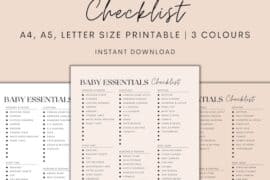 checklist for newborn essentials