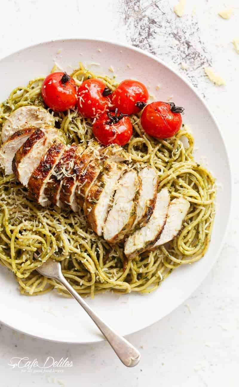 chicken pesto spaghetti