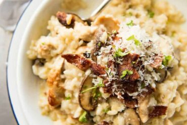 chicken risotto with mushrooms