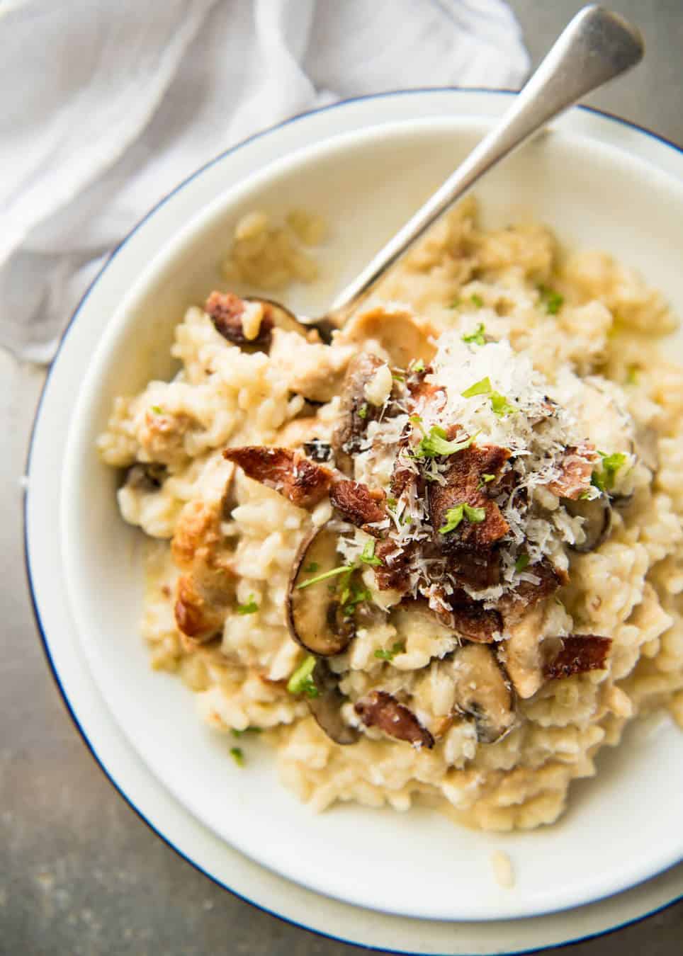 chicken risotto with mushrooms