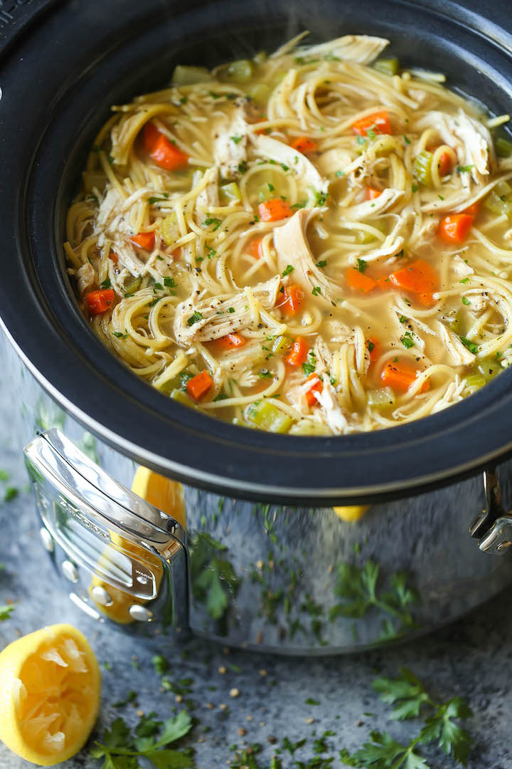 chicken soup in slow cooker