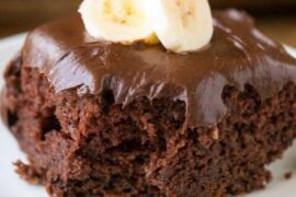 chocolate and banana cake