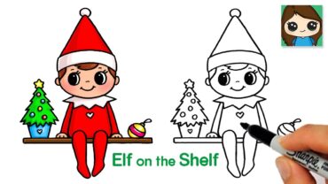 christmas elves drawing