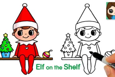 christmas elves drawing