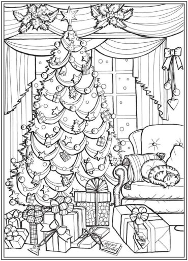 colouring pages to print christmas