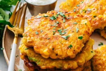 corn fritters from fresh corn