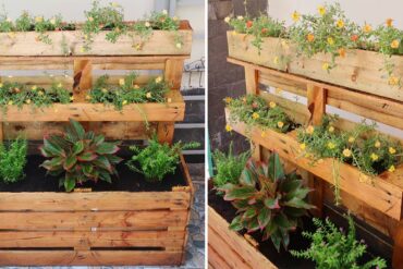 diy planter box from pallets