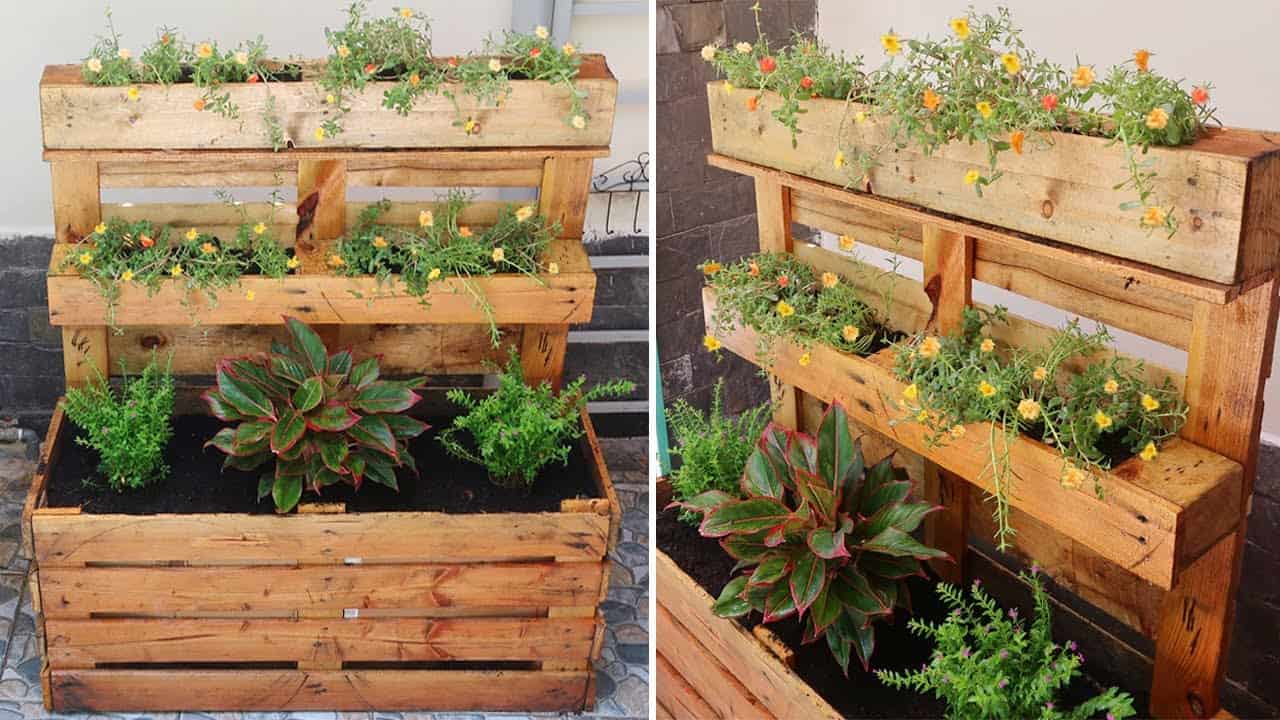 diy planter box from pallets