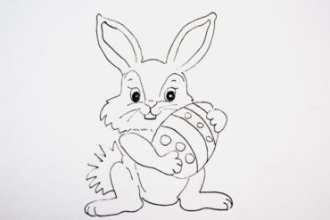 easter bunny drawing easy