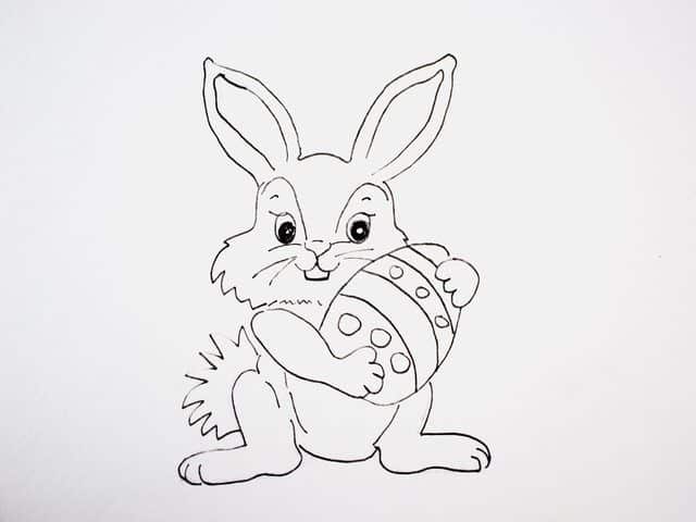 easter bunny drawing easy