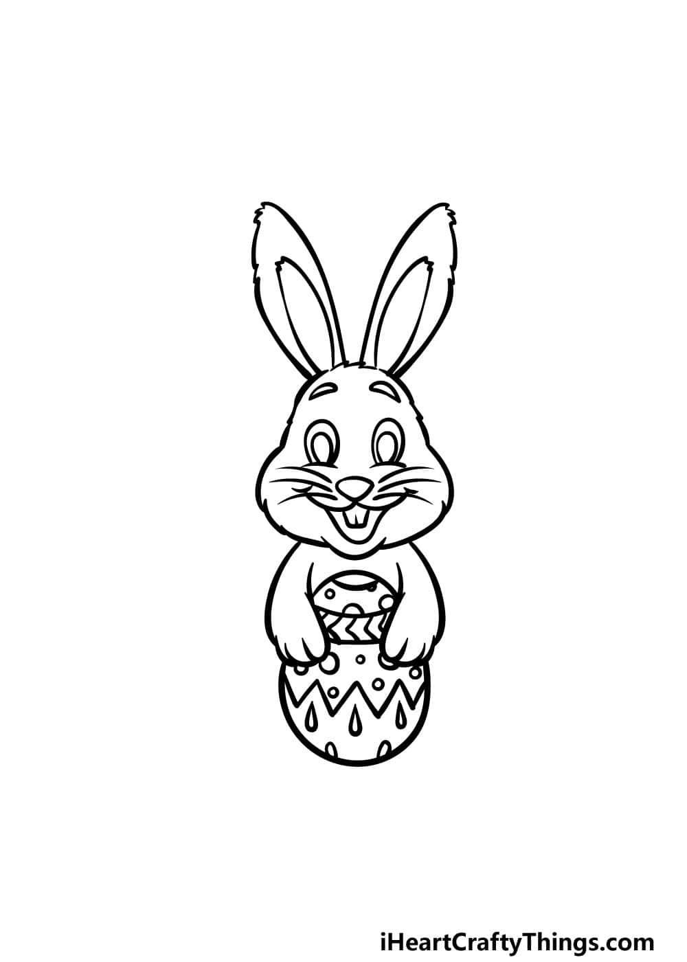 easter bunny drawings easy