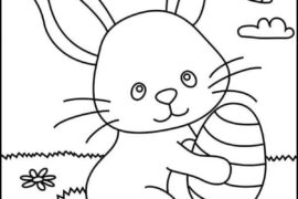 easter bunny easy drawing