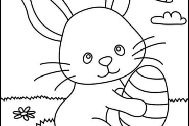 easter bunny easy drawing