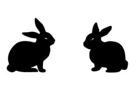 easter rabbit silhouette