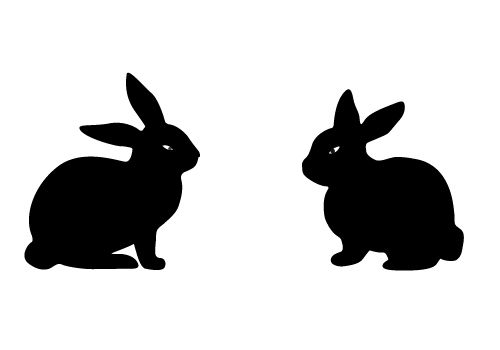 easter rabbit silhouette