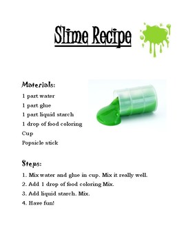 easy slime recipes