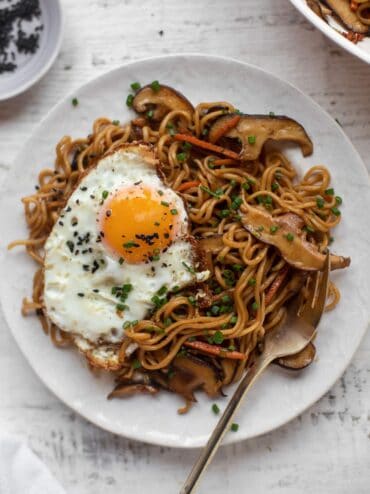 eggs and noodles