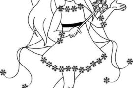 fairy princess colouring page