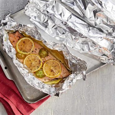 fish in foil parcels