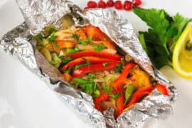 fish parcels in foil