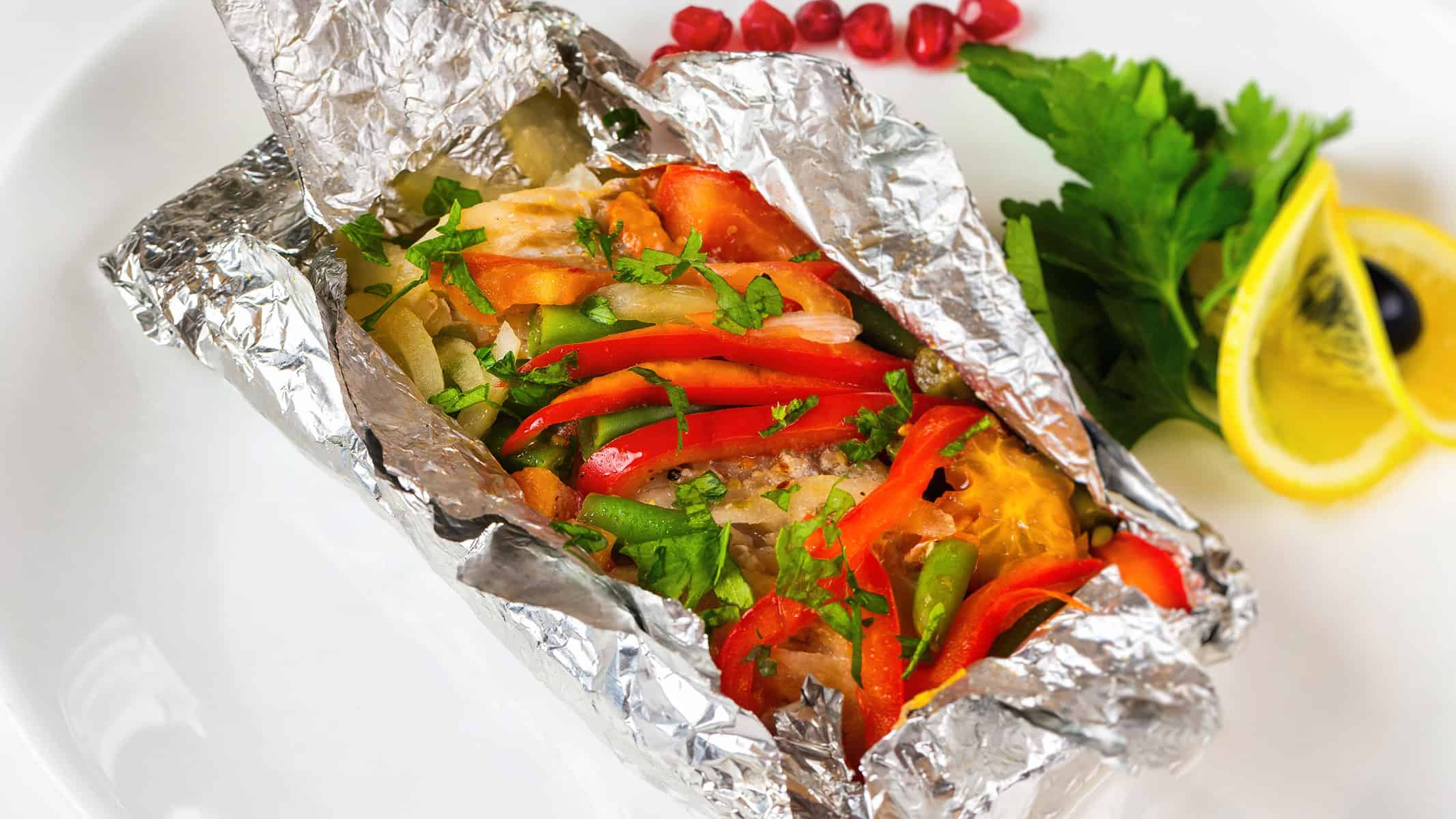 fish parcels in foil