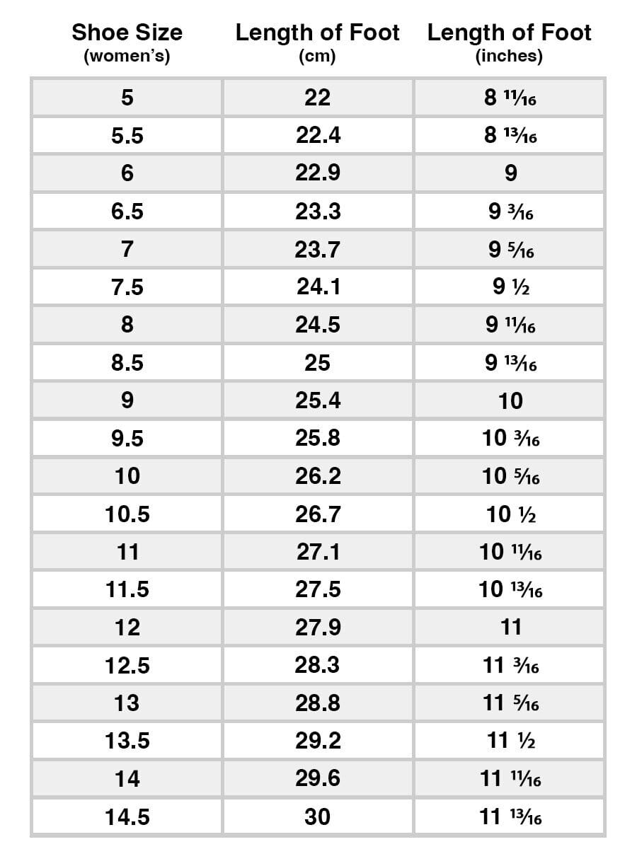 Easily Convert Foot Sizes with a Foot Size Conversion Chart