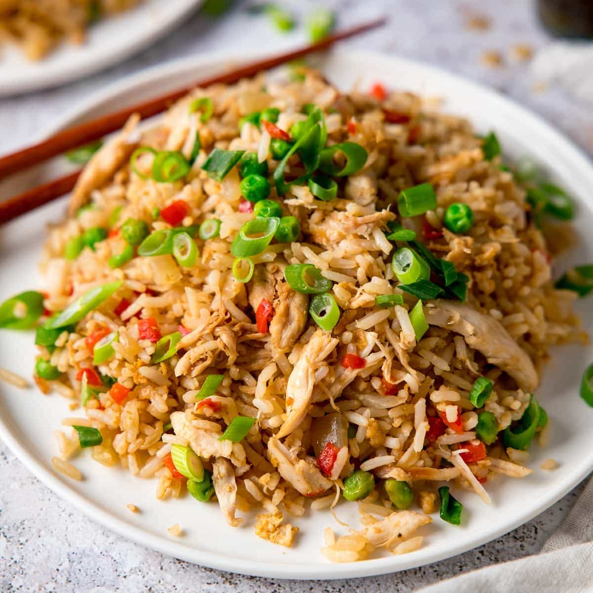 fried rice with chicken