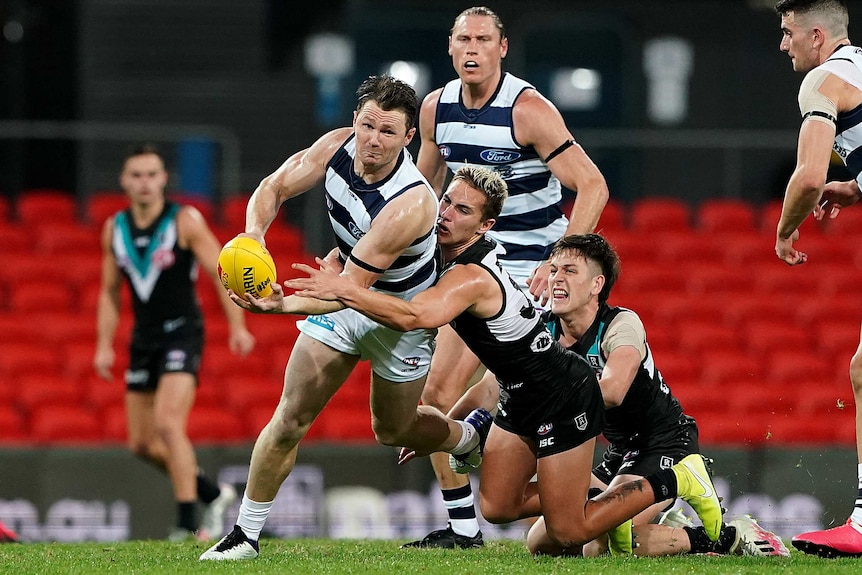 geelong versus port adelaide