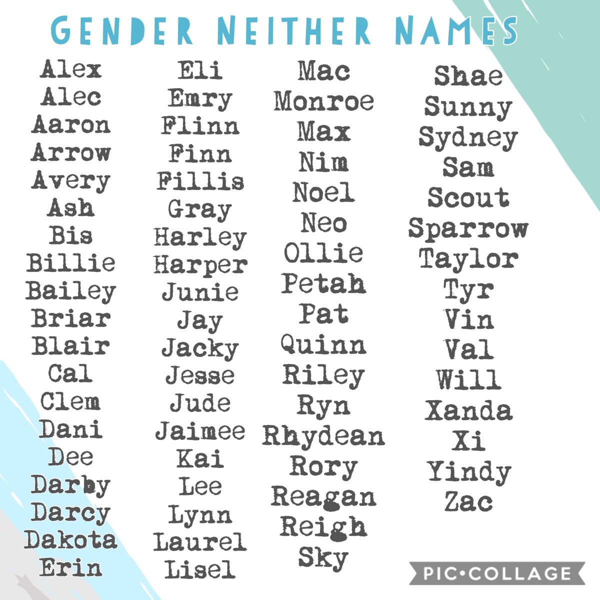 gender mutual names