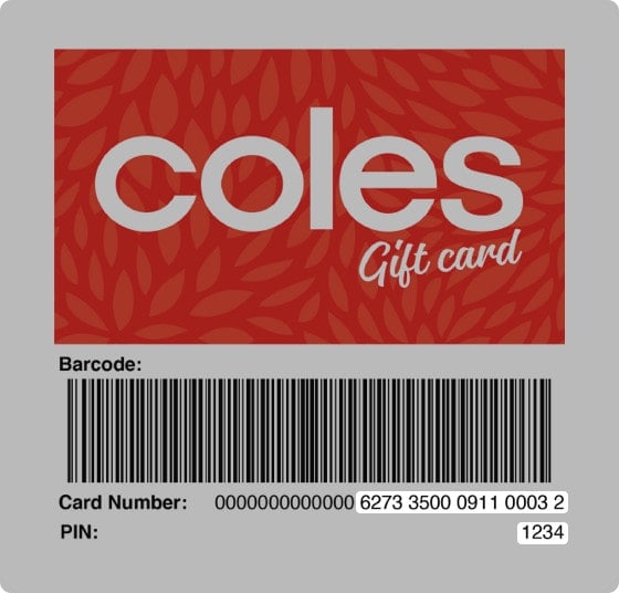 gift vouchers coles