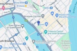 google map of brisbane