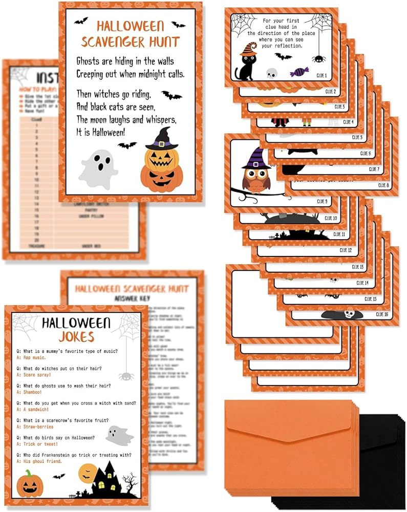 halloween treasure hunt clues for kids sydney