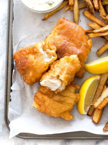 home made fish and chips